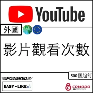 YouTube 外國帳號影片觀看次數